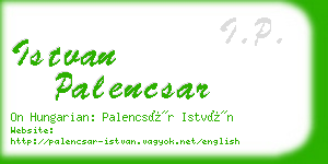 istvan palencsar business card